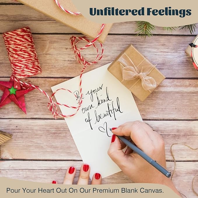 32 Pack Thank You Cards with Envelopes and Sealing Stickers, 4x6 Inch Blank Notes, Hand Painted Designs, 300gsm Premium Cardstock, Bulk Cards for Wedding, Graduation, Baby Shower, Anniversaries