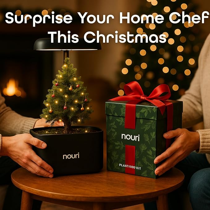 Nouri 5 pod APP Smart Garden for Home Cooks | w/Heirloom Salad | Hydroponics Growing System | LED Grow Lights | Indoor Herb Garden Kit | Herb Growing Kit Indoors for Plant Lovers, Gardeners, Kitchen