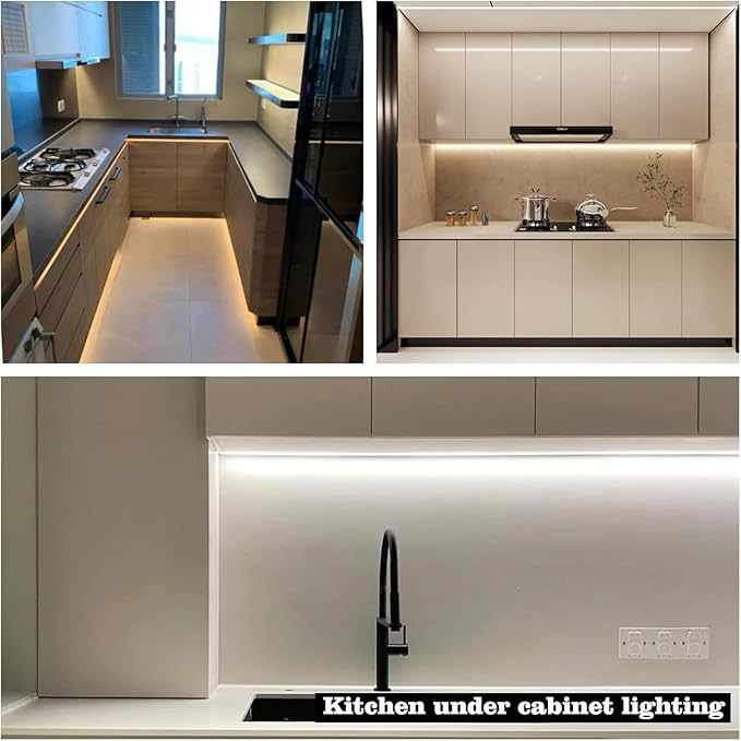 USB Type-C Powered 1M/3.28Ft 5V COB LED Strip Light with Dimmer of Memory Function,Pure White 6000K,640LEDs,Flexible Tape Light for TV Monitor Backlight,Mirror,Cabinet,Wardrobe,Cupboard DIY Lighting