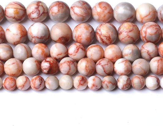 60pcs 6mm Natural Red Crazy Lace Agate Stone Beads Round Loose Spacer Beads for Jewelry Making DIY Bracelet,Energy Stone Healing Power (6mm, Red Crazy Lace Agate)