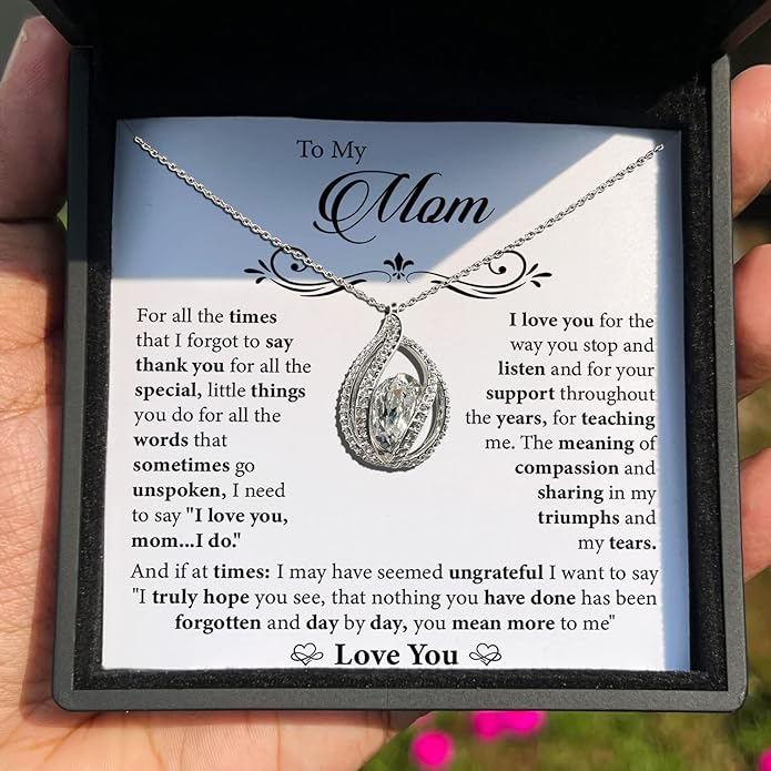 TRYNDI To My Best Mom Necklace for Women - Mom Christmas Gifts from Son, Mothers Day Necklace, Gifts for Birthday, Valentine's Day Jewelry for Mother