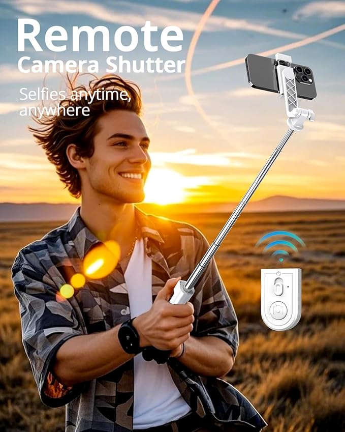 UBeesize Selfie Stick Tripod for iPhone and Android, 52'' Extendable Phone Tripod Stand with Remote, Portable Selfie Sticks with Phone Holder for Video Recording & Travel