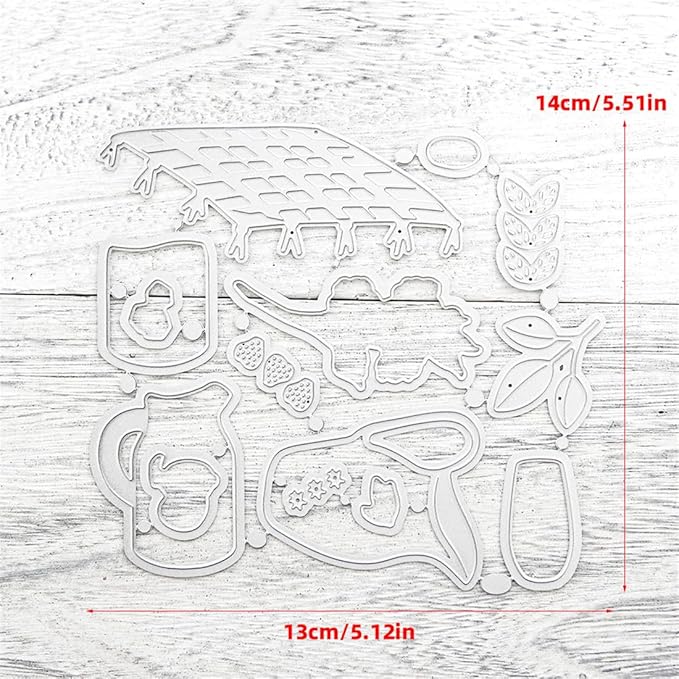 Kettle Cup Lemon Stamps and Cutting Dies for Card Making DIY Transparent Silicone Clear Stamp and Metal Die Cuts Sets for Scrapbooking Paper Greeting Cards Decor Seals Craft Supplies