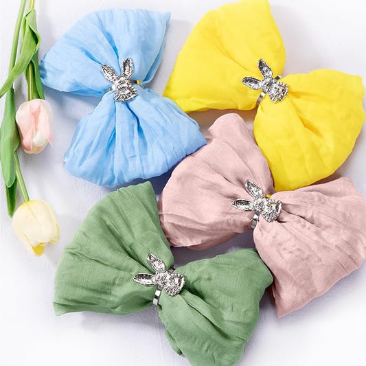 20 Pack Mixed Color Easter Cheesecloth Napkins Easter Cloth Napkins Set of 20 Boho Cotton Gauze Napkins Bulk 21x21 Inches for Weddings Bridal Baby Shower Birthday Parties Spring Decor