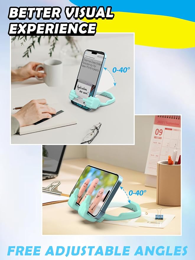 Christmas Stocking Stuffers for Teens Boys Men Adults Gifts: Cell Phone Holder for Desk Funny Gag Gift Unique Gesture Phone Stand Birthday Gifts for Teenager Girls Women White Elephant Cool Stuff