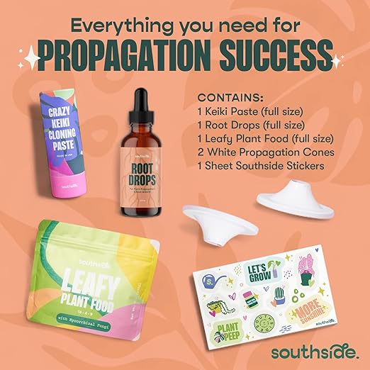 Southside Prop Box – Holiday Gift Set for Plant Lovers - Includes Keiki Paste, Root Drops, Leafy Plant Food & Propagation Cones - Complete Indoor Plant Propagation & Care Kit