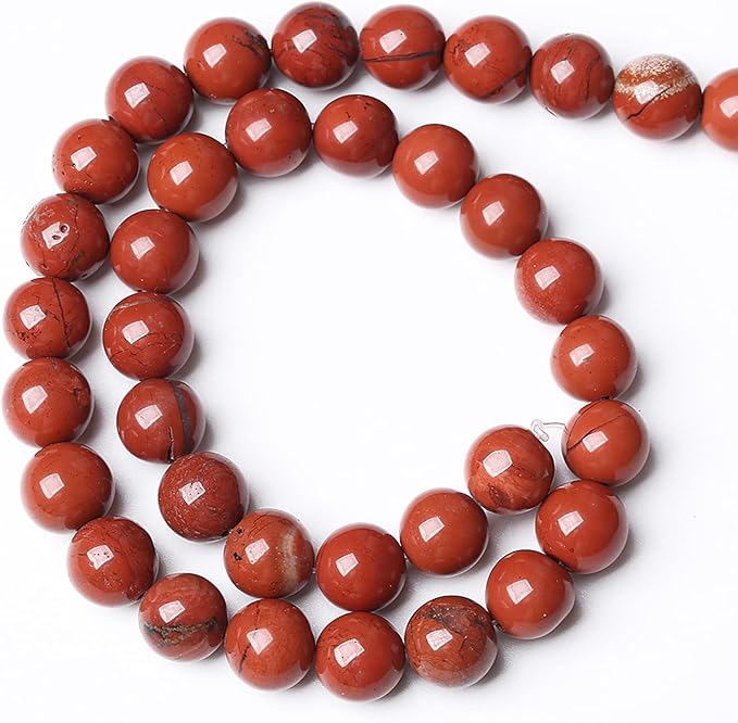 90PCS 4mm Natural Chinese Red Jaspers Beads Stone Round Loose Beads for Jewelry Making DIY Bracelet Necklace 15 Inch,Energy Stone Healing Power (4mm, Chinese Red Jaspers)