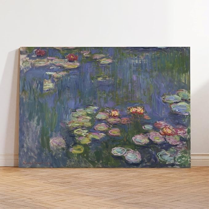 40+ Monet Famous Print Posters Water Lilies2 by Claude Monet Impressionism Poster Print for Room Aesthetics Canvas Wall Art Print Unframe 20×30inch(50×75cm)