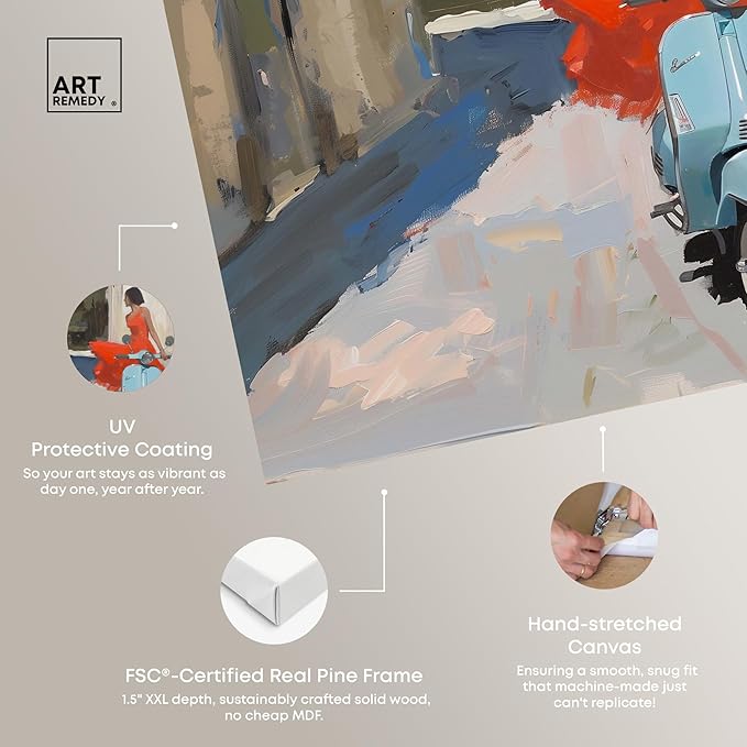 Art Remedy Venice Visits Canvas Classic Landscape Art, Gallery Wrapped, 40" x 40"