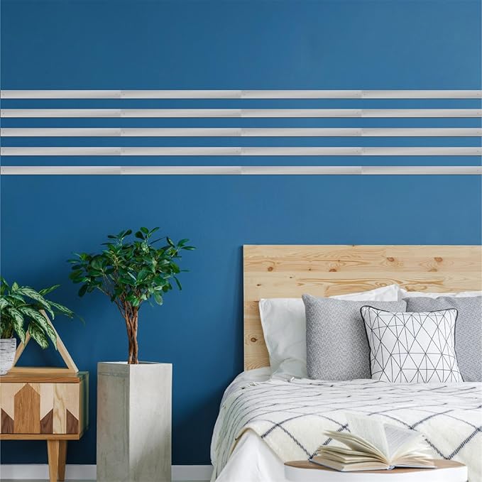 Silver Metal Wall Art Modern Line Art Wall Decor Minimalist Striped Art Decoration Line Metal Arts Hanging for Living Room Rustic Accent Walls Sculptures for Bedroom Office Outdoor Indoor Decor