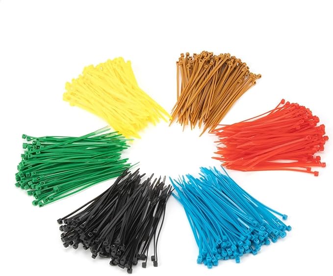 XINGO 1400 PCS Colored Zip Ties 6 Inch, Multicolor Zip Ties, Mix Packed 14 Color Plastic Wire Ties Assortment for Home Office Garden Garage and Workshop