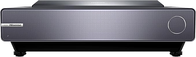 Hisense PX2-PRO Trichroma Ultra Short Throw Home Theater Projector, 90"-130", 4K UHD, Dolby Vision & Atmos, HDR10, 2400 ANSI Lumens, Google TV, Netflix
