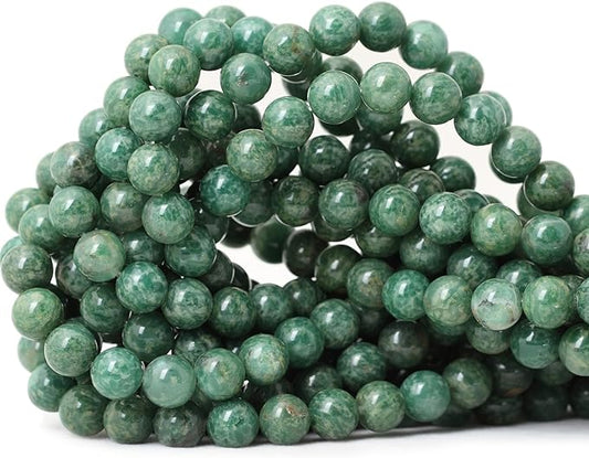 45PCS 8mm Natural African Jade Gemstone Round Loose Beads for Jewelry Making DIY Findings 1 Strand 15"
