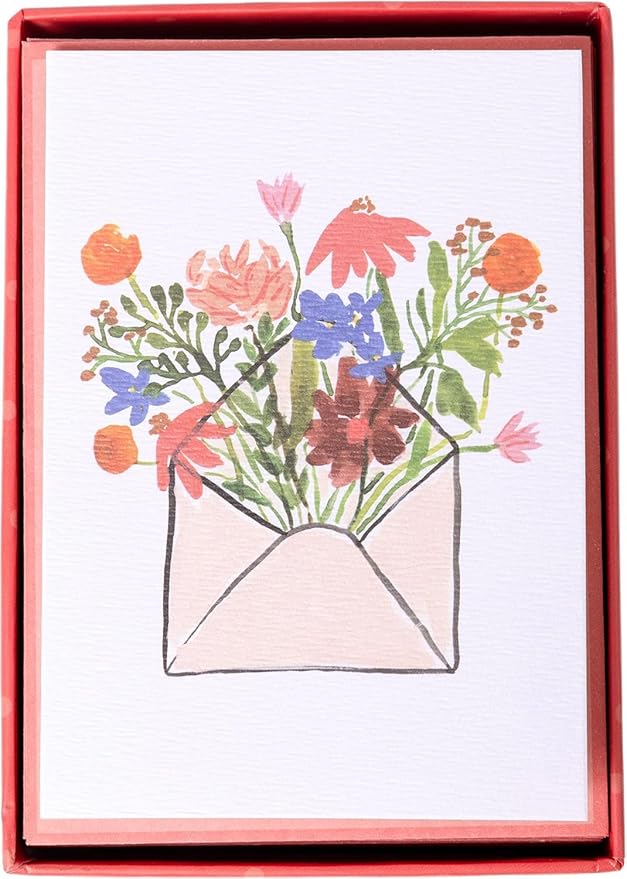 Graphique Flower Envelope Cards | Pack of 16 Cards with Envelopes | Blank Inside | All Occasion Greetings | Family and Friends | Boxed Set | 3.25" x 4.75"