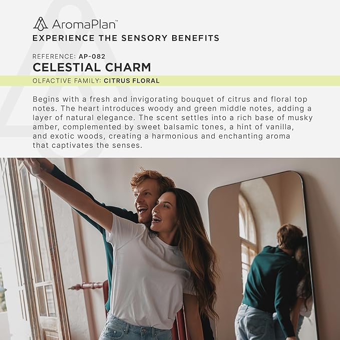 AromaPlan Hotel Scents Celestial Charm 5 Fl Oz (148ml), Home Luxury Aroma & Hotel Fragrance Diffuser Oil- Hotel Diffuser Oil for Aromatherapy- USA Made, Bigger Bottle, Bolder Aroma & Longer Lasting