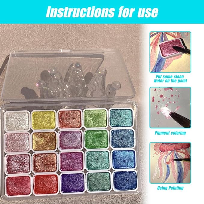 20 Colors Watercolor Painting Set, 2026 New Mini Forestry Shifting Watercolor Painting Set, Crafts Painting Supplies, Drawing Christmas Gifts for Teens Girls Boys Adults Artists (2.3ml fresh air)