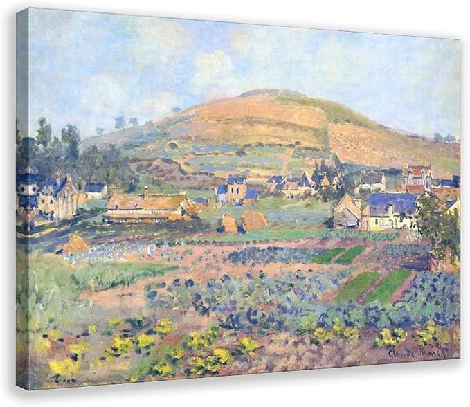40+ Monet Famous Print Posters The Mount Riboudet in Rouen at Spring by Claude Monet Impressionism Canvas Art Poster And Wall Art Picture Print Modern Family Bedroom Decor Posters Frame 12×18inch(30×4