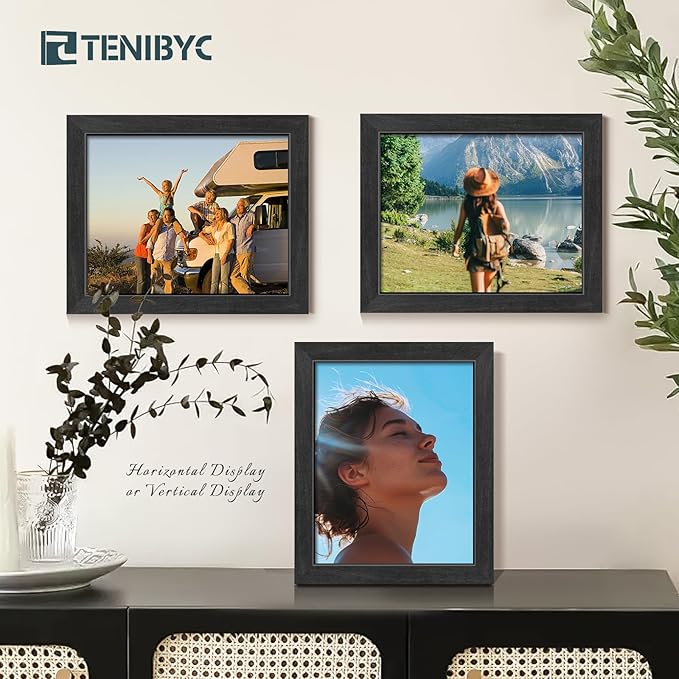 Picture Frame 4 Pack - Solid Wood Poster Photo Frame - Woodgrain Series - Room, Office, Gallery, Studio Display - Wall Hanging