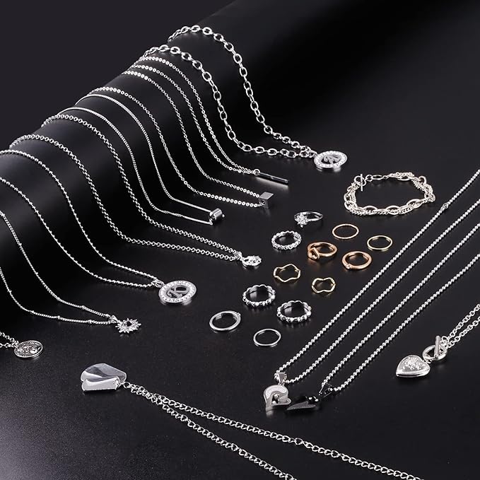 Necklace Chains for Jewelry Making, 78.7 Feet 10 Rolls Stainless Steel Jewelry Chains for DIY Necklace Bracelet Jewelry Making with Stainless Steel Jump Rings/Lobster Clasps/Connectors