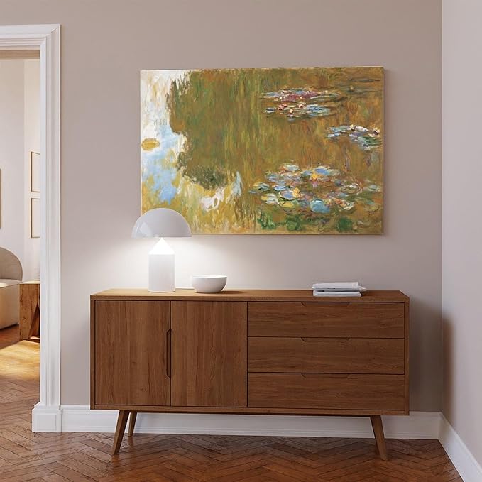CFIOZYOS 40+ Monet Famous Print Posters The Water Lily Pond by Claude Monet Impressionism Art Wall Decoration Poster Family Bar Restaurant Garage Cafe Art Print Gift Frame 12×18inch(30×45cm)