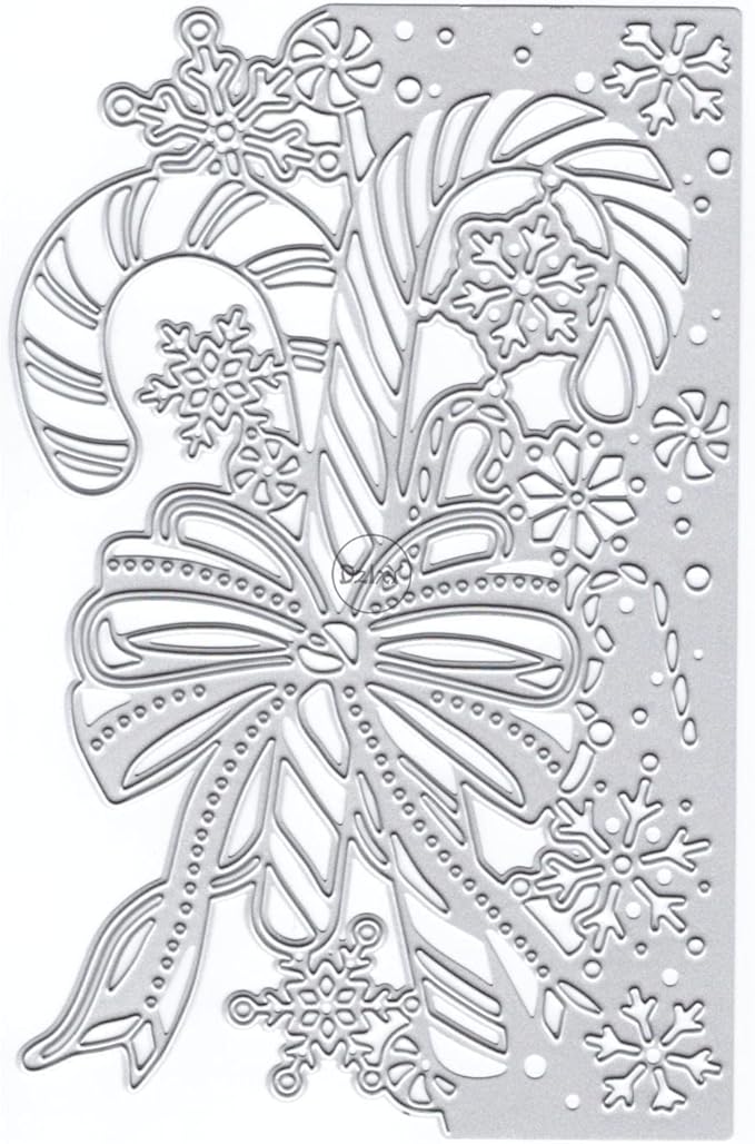 DzIxY Beautiful Cane Snowflake Metal Cutting Dies for Card Making Embossing Paper Die Cuts Sets Album Scrapbooking Templates Stencils Storage Pockets