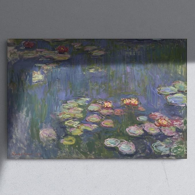 40+ Monet Famous Print Posters Water Lilies2 by Claude Monet Impressionism Poster Print for Room Aesthetics Canvas Wall Art Print Unframe 20×30inch(50×75cm)