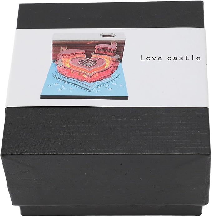Castle 3D Memo Pad with s, Paper Car Sculp Notepad, DIY Notepad with Pen Holder, Tear Away for Desktop,