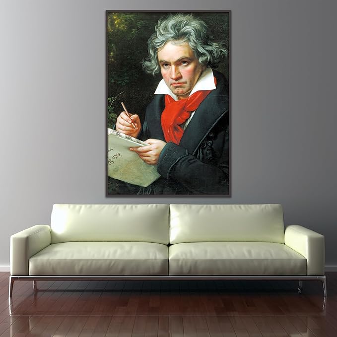 OKRA Ludwig Van Beethoven The Painting Portrait Poster When Creating Missa Solemnis Retro Classical Room Music Poster Room Aesthetic Wall Decorate Unframed(8x12in/20x30cm)