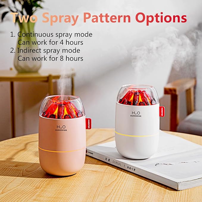 Portable Mini Humidifier, Small Cool Mist, Personal Desktop Humidifier for Baby Bedroom Travel Office Home,2 Mist Modes, Super Quiet (White)