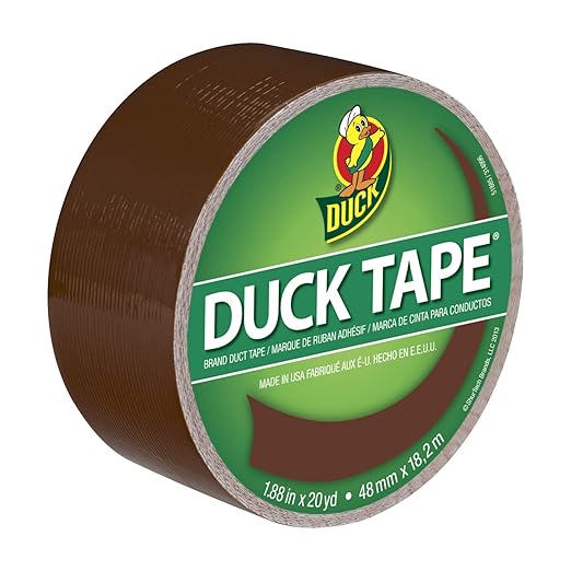 Duck Brand 1304965 Color Duct Tape, Single Roll, Brown, 60 Foot
