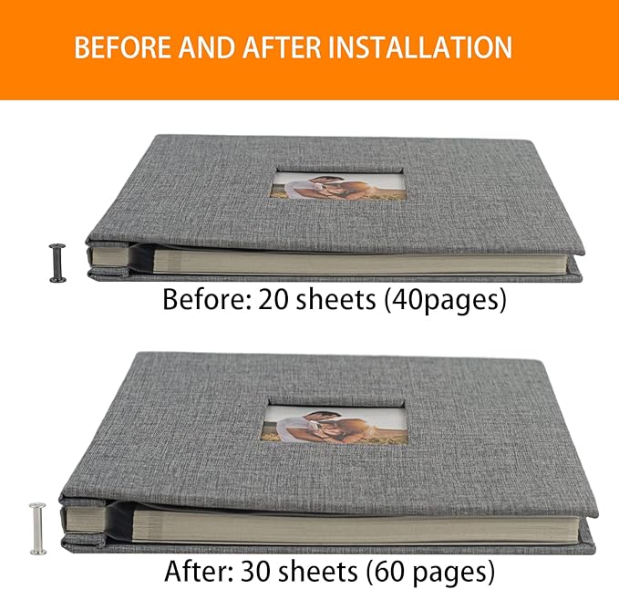 Photo Album Refill Pages for Self Adhesive Scrapbook 13.2x12.8 20 Pages