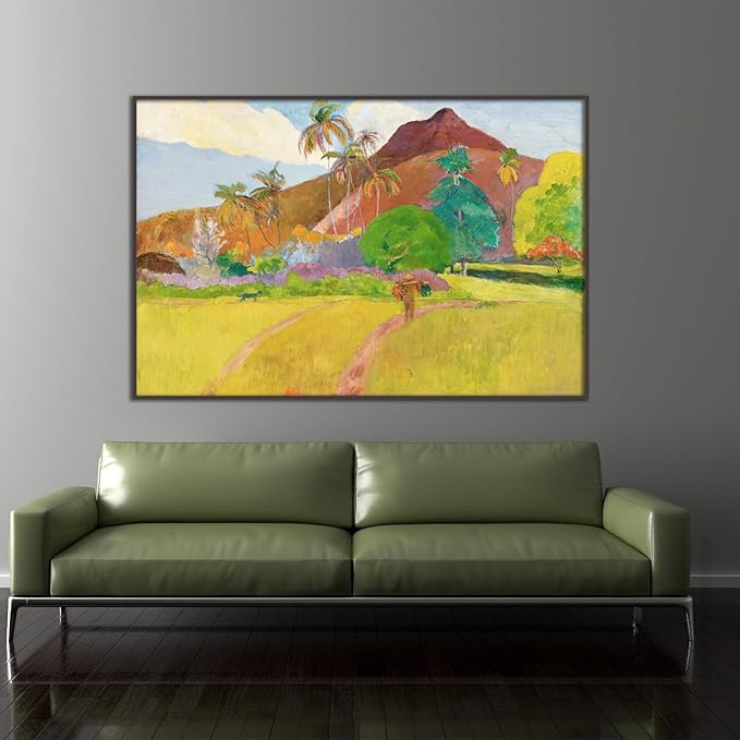 Paul Gauguin Canvas Wall Art Tahitian Landscape Poster Impressionist Art Nature Landscape Oil Painting Print Room Aesthetic Decor Suitable for Home Classroom Office Wall Decor Unframed24x36inc/60x90cm