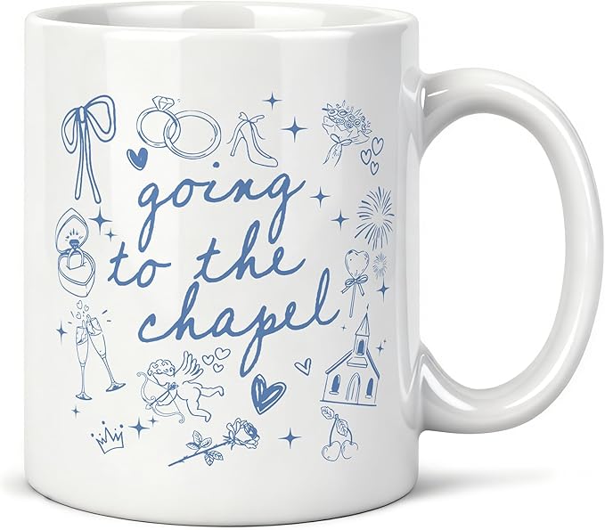 Going to the Chapel Bride Mug 11 oz, Bride Gifts for Women, Bridal Shower Gifts Coffee Cups Ceramic, Future Mrs Gift Ceramic Mug for Coffee Tea Hot Cocoa Home Office Work