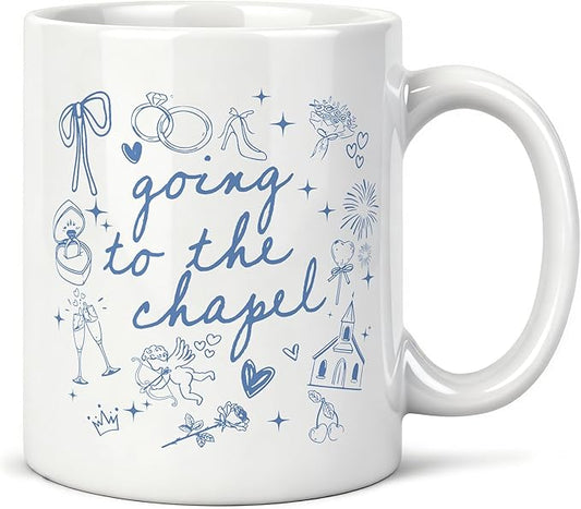 Going to the Chapel Bride Mug 11 oz, Bride Gifts for Women, Bridal Shower Gifts Coffee Cups Ceramic, Future Mrs Gift Ceramic Mug for Coffee Tea Hot Cocoa Home Office Work