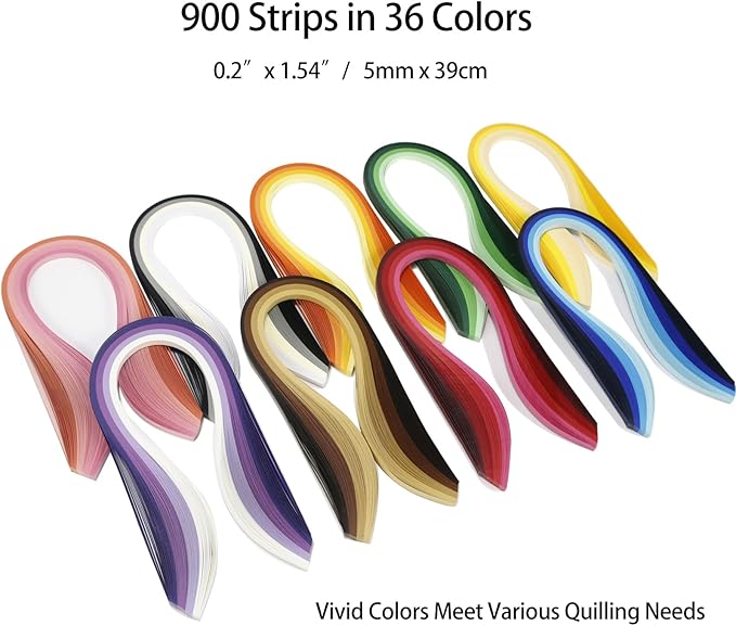 YURROAD 5MM Paper Quilling Kit Quilling Paper and Tools Set with Quilling Slotted Pen Quilling Template Board Quilling Comb Quilling Curling Coach