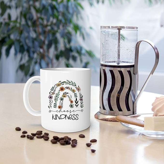 Boho Coffee Mug,Choose Kindness Coffee Mug,Inspirational Coffee Mugs Gifts For Men Women Friends,Coffee Mugs 11oz