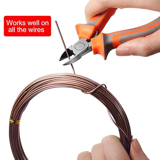 Mudder 5 Roll Aluminum Bonsai Training Wire Tree 160 Feet Total with Bonsai Wire Cutter Anodized Training for Holding Branches Small Trunks(Brown)