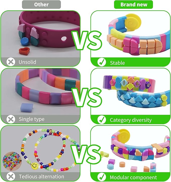 BOLVISEP Friendship Bracelet Making Kit for Girls, DIY Art & Crafts Kits for Kids, Rubber Band Bracelet Kit with Charm & Stickers, Birthday Gift for Ages 6, 7, 8, 9, 10, 11, 12 Years Old (308PCS)