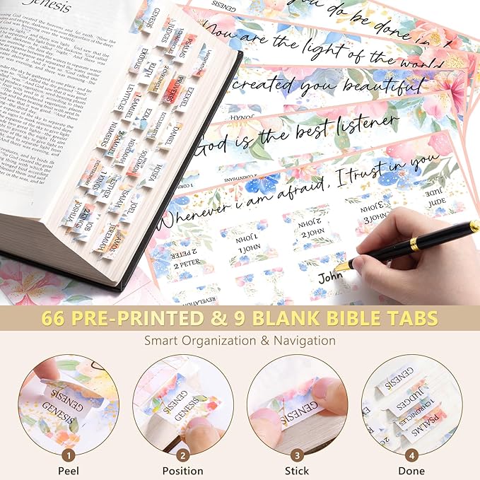 Bible Study Supplies Journaling Kit for Women with Bible Cover Case, Christmas Christian Gifts for Women, Bible Study Tools Accessories Set with Highlighters Pens, Pencil Case Notebook Annotation Kit