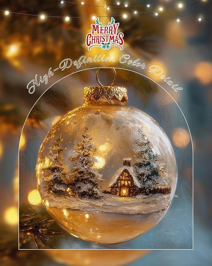 Bzstyleart Vintage Wall Art Decor Vintage Christmas Decorations Indoor,12 x 16 Inch Modern Framed Christmas Canvas Wall Art Farmhouse Home Decor