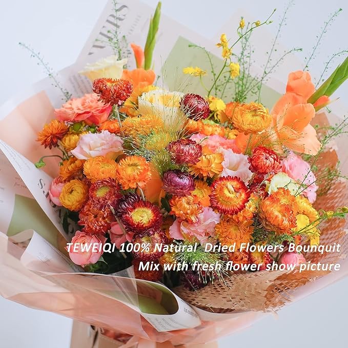 Natural Dried Straw Flower 20pcs, Natural Flowers Bouquet Daisies, Dried Daisies, Home Decoration,DIY Flower Arrangement