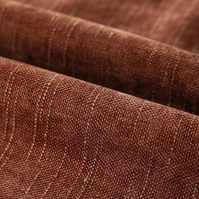 Foindtower Pack of 2 Soft Textured Chenille Throw Decorative Pillow Covers Square Accent Solid Cushion Cover Cozy Neutral Farmhouse Pillow Case for Couch Sofa Bedroom Living Room 18x18 Inch,Red Taupe