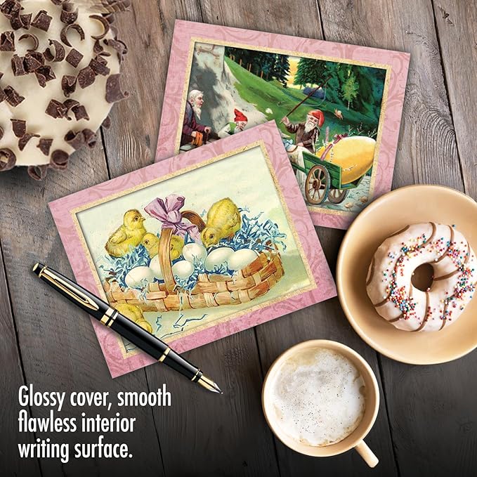 The Best Card Company - 20 Blank Notes with Envelopes - All Occasion Animal Assortment (10 Designs, 2 Each) - Springtime Chicks AM3196OCB-B2x10