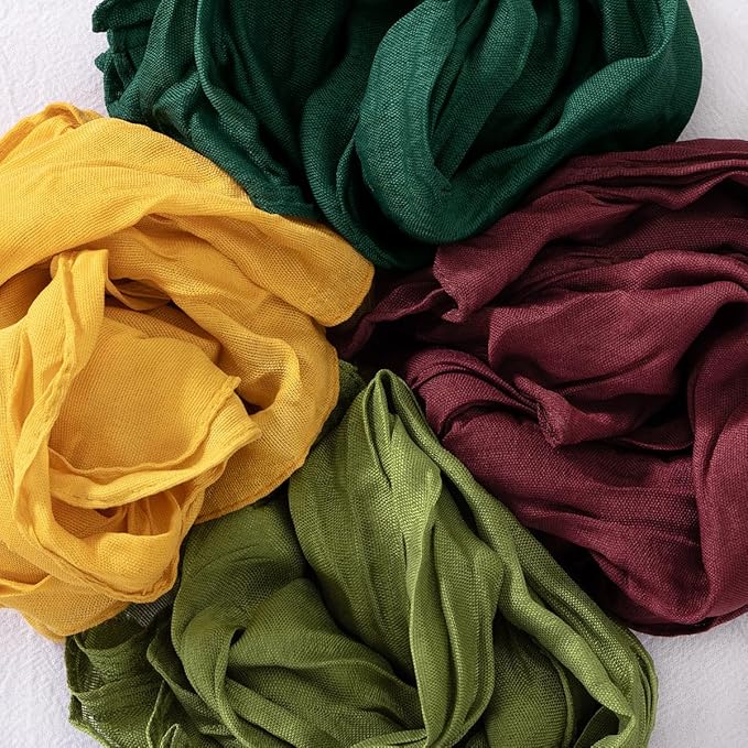 20 Pack Fall Cheesecloth Napkins Washable Christmas Cloth Napkins Set of 20 Cotton Dinner Table Napkins Bulk 21x21 Inches for Thanksgiving Xmas Wedding Bridal Baby Shower Party Decor