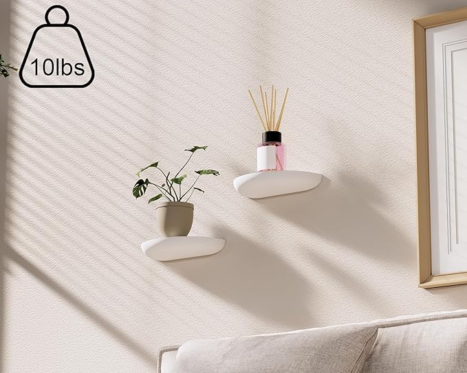 Solid Wood Half Round Floating Wall Shelves | Elegant Floating Shelves, Elevate Your Space. Perfect for Living Rooms, Bathrooms, Bedrooms, Offices, Children's Rooms