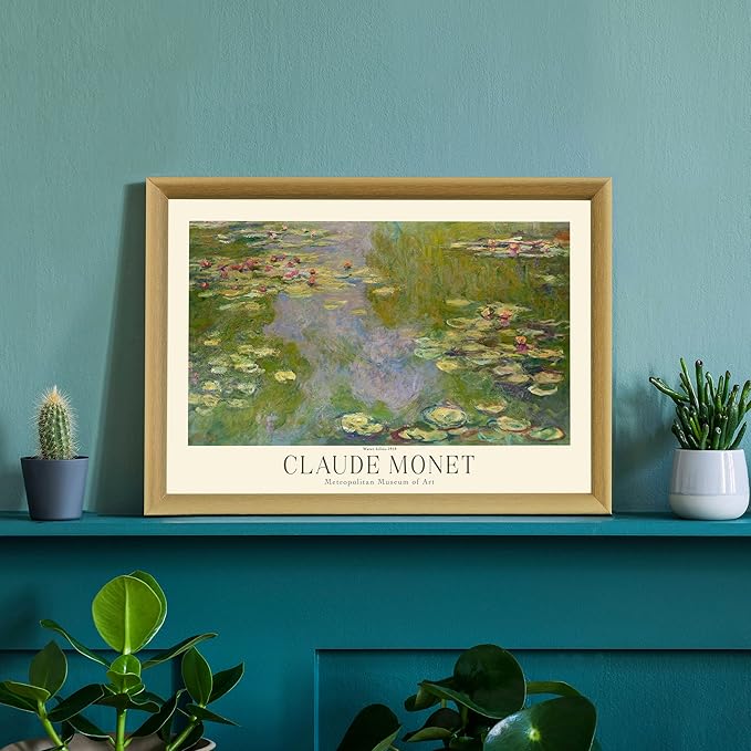 Claude Monet Prints, Museum Gallery Exhibition Poster, Claude Monet Art Works, Claude Monet Poster Prints, Vintage Print, Home Office Wall-Decor (Collection 1) - 18x24 Inches