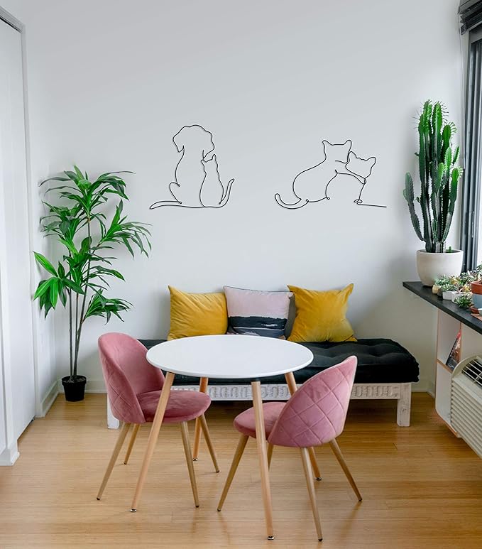 Matani Metal Dog Wall Decor | Dog & Living Room Wall Art | Minimalist Room Decor (Sleeping Labrador) (Love)