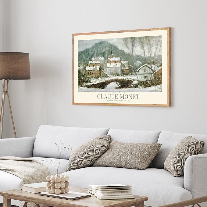 Claude Monet Museum Gallery Exhibition Poster - Art Works Prints, Vintage Print for Home Office Wall Decor (Collection 1) - 24x36 Inches