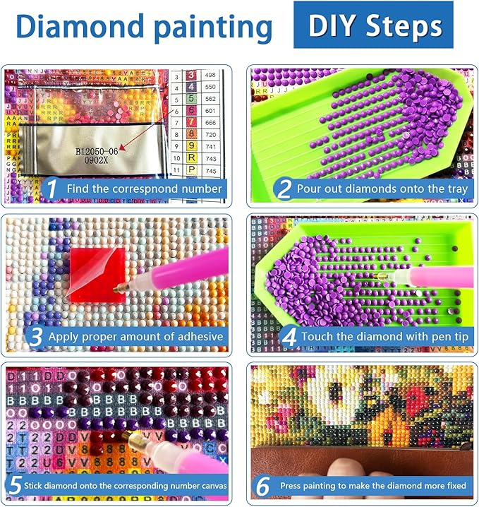 NWQZBYHT Flowers Butterfly Diamond Art Kits for Adults,5D Diamond Painting Kits for Adults,DIY Round Full Drill Flowers Gem Art Kits for Beginner,Diamond Dots Picture Crafts Home Wall Decor 12x16 Inch