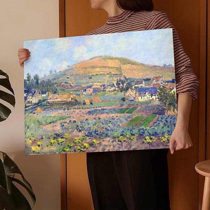 40+ Monet Famous Print Posters The Mount Riboudet in Rouen at Spring by Claude Monet Impressionism Canvas Art Poster And Wall Art Picture Print Modern Family Bedroom Decor Posters Frame 20×30inch(50×7